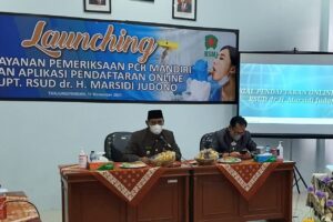 Launcing Pelayanan Pemeriksaan PCR Mandiri dan Aplikasi Pendaftaran Online UPT. RSUD dr.H. Marsidi Judono Kabupaten Belitung